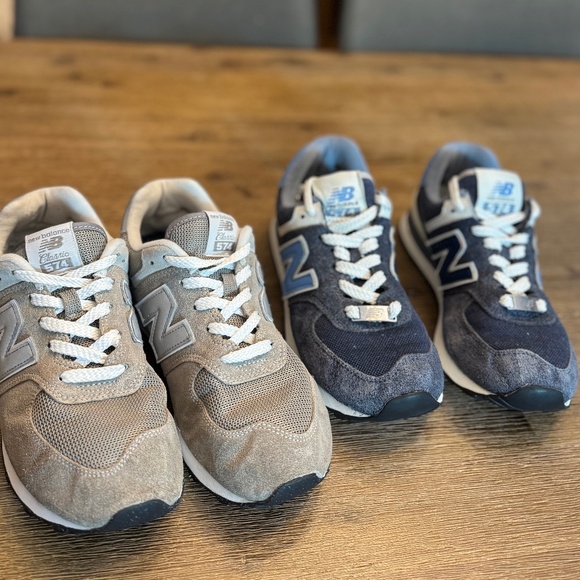 👟 👟  👟👟Two-Pack: New Balance 574 Classic Sneakers - Unisex Lot (Size 23 cm) - Picture 1 of 10